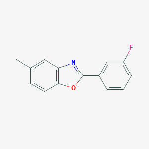 molecular formula C14H10FNO B303192 2-(3-Fluorophenyl)-5-methyl-1,3-benzoxazole 