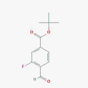 molecular formula C12H13FO3 B3031923 tert-Butyl 3-fluoro-4-formylbenzoate CAS No. 866625-12-9