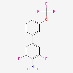 molecular formula C13H8F5NO B3031924 3,5-Difluoro-3'-(trifluoromethoxy)-[1,1'-biphenyl]-4-amine CAS No. 867288-01-5
