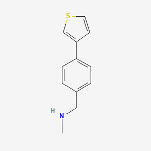 molecular formula C12H13NS B3031926 N-甲基-1-(4-(噻吩-3-基)苯基)甲胺 CAS No. 869901-17-7