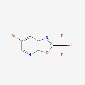 molecular formula C7H2BrF3N2O B3031941 6-溴-2-(三氟甲基)恶唑并[5,4-B]吡啶 CAS No. 886373-24-6