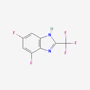molecular formula C8H3F5N2 B3031963 Benzimidazole, 4,6-difluoro-2-(trifluoromethyl)- CAS No. 89426-93-7