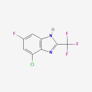 molecular formula C8H3ClF4N2 B3031966 Benzimidazole, 4-chloro-6-fluoro-2-(trifluoromethyl)- CAS No. 89426-97-1