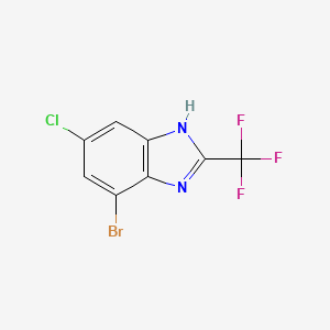 molecular formula C8H3BrClF3N2 B3031968 Benzimidazole, 4-bromo-6-chloro-2-(trifluoromethyl)- CAS No. 89426-99-3