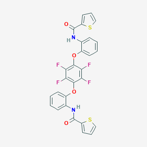 molecular formula C28H16F4N2O4S2 B303198 N-[2-(2,3,5,6-tetrafluoro-4-{2-[(2-thienylcarbonyl)amino]phenoxy}phenoxy)phenyl]-2-thiophenecarboxamide 