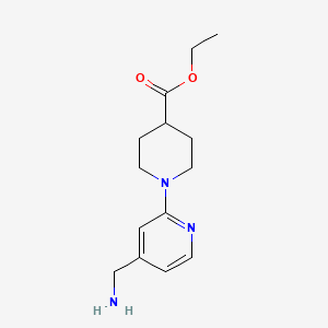 Ethyl 1-[4-(aminomethyl)pyridin-2-yl]piperidine-4-carboxylate
