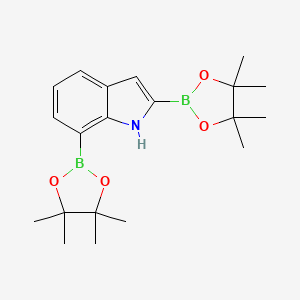 molecular formula C20H29B2NO4 B3031995 2,7-Bis(4,4,5,5-tetramethyl-1,3,2-dioxaborolan-2-YL)-1H-indole CAS No. 919119-72-5