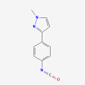 molecular formula C11H9N3O B3032000 3-(4-Isocyanatophenyl)-1-methyl-1H-pyrazole CAS No. 921938-54-7