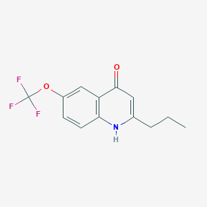molecular formula C13H12F3NO2 B3032006 4-Hydroxy-2-propyl-6-trifluoromethoxyquinoline CAS No. 927800-83-7
