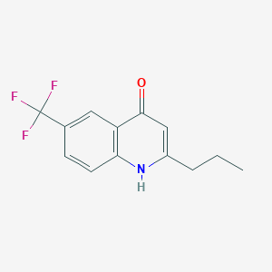 molecular formula C13H12F3NO B3032007 4-Hydroxy-2-propyl-6-trifluoromethylquinoline CAS No. 927800-87-1