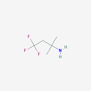 molecular formula C5H10F3N B3032015 4,4,4-三氟-2-甲基丁胺 CAS No. 93339-73-2