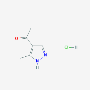 1-(3-Methyl-1H-pyrazol-4-yl)ethanone hydrochloride