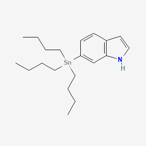 molecular formula C20H33NSn B3032031 6-(三丁基锡基)-1H-吲哚 CAS No. 949595-46-4