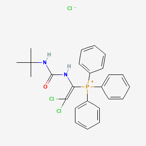 molecular formula C25H26Cl3N2OP B3032040 (1-(3-(tert-Butyl)ureido)-2,2-dichlorovinyl)triphenylphosphonium chloride CAS No. 96010-63-8