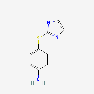 molecular formula C10H11N3S B3032042 4-[(1-methyl-1H-imidazol-2-yl)thio]aniline CAS No. 96591-94-5
