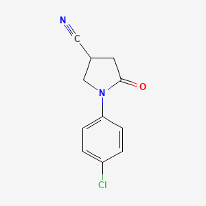 molecular formula C11H9ClN2O B3032062 1-(4-Chlorophenyl)-5-oxopyrrolidine-3-carbonitrile CAS No. 1017458-43-3