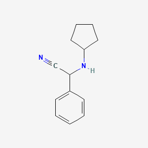 molecular formula C13H16N2 B3032066 (Cyclopentylamino)(phenyl)acetonitrile CAS No. 1018501-11-5