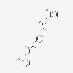 molecular formula C26H28N2O6 B303207 2-(2-methoxyphenoxy)-N-[3-({[(2-methoxyphenoxy)acetyl]amino}methyl)benzyl]acetamide 