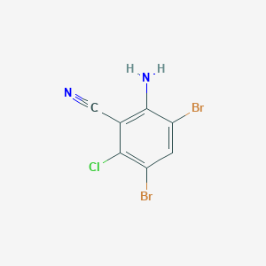 molecular formula C7H3Br2ClN2 B3032072 2-Amino-3,5-dibromo-6-chlorobenzonitrile CAS No. 1027512-55-5