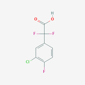molecular formula C8H4ClF3O2 B3032073 2-(3-Chloro-4-fluorophenyl)-2,2-difluoroacetic acid CAS No. 1027514-19-7