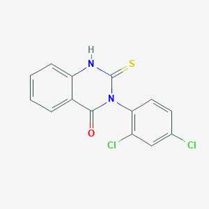 molecular formula C14H8Cl2N2OS B3032087 3-(2,4-dichlorophenyl)-2-thioxo-2,3-dihydroquinazolin-4(1H)-one CAS No. 103949-43-5