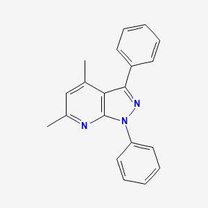 molecular formula C20H17N3 B3032094 4,6-dimethyl-1,3-diphenyl-1H-pyrazolo[3,4-b]pyridine CAS No. 104384-66-9