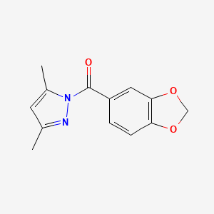 1H-Pyrazole, 1-(1,3-benzodioxol-5-ylcarbonyl)-3,5-dimethyl-