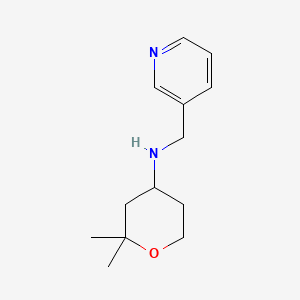 molecular formula C13H20N2O B3032112 2,2-dimethyl-N-(pyridin-3-ylmethyl)tetrahydro-2H-pyran-4-amine CAS No. 1098340-23-8