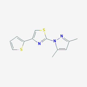 Thiazole, 2-(3,5-dimethyl-1H-pyrazol-1-yl)-4-(2-thienyl)-