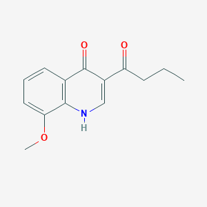 molecular formula C14H15NO3 B3032141 3-butyryl-8-methoxyquinolin-4(1H)-one CAS No. 115607-75-5
