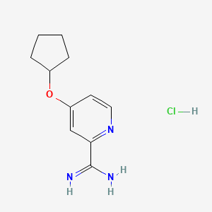 4-(Cyclopentyloxy)picolinimidamide hydrochloride