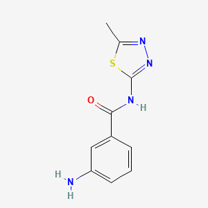 molecular formula C10H10N4OS B3032165 3-amino-N-(5-methyl-1,3,4-thiadiazol-2-yl)benzamide CAS No. 1189749-65-2