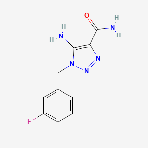 molecular formula C10H10FN5O B3032168 5-amino-1-(3-fluorobenzyl)-1H-1,2,3-triazole-4-carboxamide CAS No. 119222-38-7