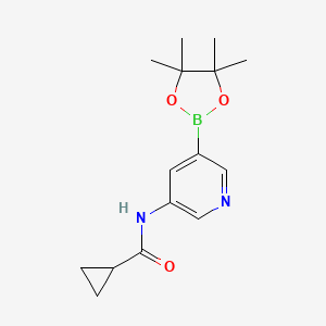 molecular formula C15H21BN2O3 B3032174 N-(5-(4,4,5,5-Tetramethyl-1,3,2-dioxaborolan-2-YL)pyridin-3-YL)cyclopropanecarboxamide CAS No. 1201644-35-0