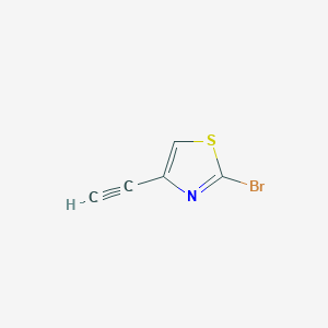 molecular formula C5H2BrNS B3032180 2-Bromo-4-ethynylthiazole CAS No. 1211520-19-2