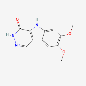 molecular formula C12H11N3O3 B3032184 7,8-dimethoxy-3,5-dihydro-4H-pyridazino[4,5-b]indol-4-one CAS No. 121282-82-4