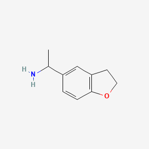 molecular formula C10H13NO B3032191 1-(2,3-Dihydro-1-benzofuran-5-yl)ethan-1-amine CAS No. 122416-42-6