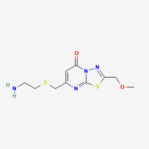 7-(((2-aminoethyl)thio)methyl)-2-(methoxymethyl)-5H-[1,3,4]thiadiazolo[3,2-a]pyrimidin-5-one