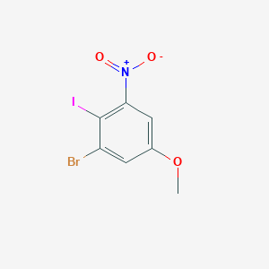molecular formula C7H5BrINO3 B3032226 1-Bromo-2-iodo-5-methoxy-3-nitrobenzene CAS No. 1263376-99-3