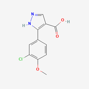 molecular formula C11H9ClN2O3 B3032227 3-(3-chloro-4-methoxyphenyl)-1H-pyrazole-4-carboxylic acid CAS No. 1266376-74-2