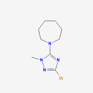 molecular formula C9H15BrN4 B3032231 1-(3-bromo-1-methyl-1H-1,2,4-triazol-5-yl)azepane CAS No. 1279219-13-4