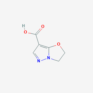 molecular formula C6H6N2O3 B3032236 2,3-Dihydropyrazolo[5,1-b]oxazole-7-carboxylic acid CAS No. 1286755-21-2