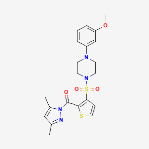 (3,5-dimethyl-1H-pyrazol-1-yl)(3-{[4-(3-methoxyphenyl)piperazin-1-yl]sulfonyl}thiophen-2-yl)methanone