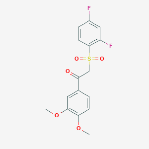molecular formula C16H14F2O5S B3032249 2-[(2,4-Difluorophenyl)sulfonyl]-1-(3,4-dimethoxyphenyl)ethanone CAS No. 1325304-65-1