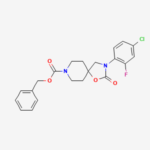 Benzyl 3-(4-chloro-2-fluorophenyl)-2-oxo-1-oxa-3,8-diazaspiro[4.5]decane-8-carboxylate