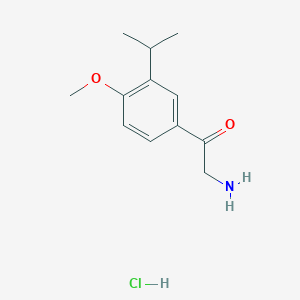 2-Amino-1-[4-methoxy-3-(propan-2-yl)phenyl]ethan-1-one hydrochloride