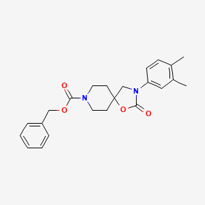 Benzyl 3-(3,4-dimethylphenyl)-2-oxo-1-oxa-3,8-diazaspiro[4.5]decane-8-carboxylate