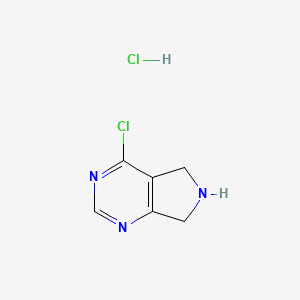 molecular formula C6H7Cl2N3 B3032281 4-chloro-5H,6H,7H-pyrrolo[3,4-d]pyrimidine hydrochloride CAS No. 1373228-90-0