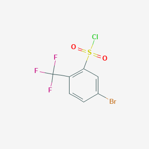 molecular formula C7H3BrClF3O2S B3032284 5-Bromo-2-(trifluoromethyl)benzene-1-sulfonyl chloride CAS No. 1375065-87-4