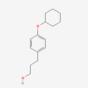 molecular formula C15H22O2 B3032289 3-(4-(Cyclohexyloxy)phenyl)propan-1-ol CAS No. 1383152-75-7
